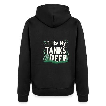Aquascaping Enthusiast Underwater Gardening - Unisex Premium Organic Zip Hoodie - black - Back - Nico (187cm)