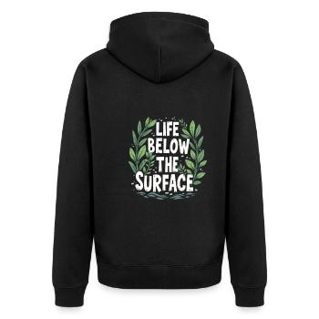 Aquascaping Enthusiast Underwater Gardening - Unisex Premium Organic Zip Hoodie - black - Back - Nico (187cm)
