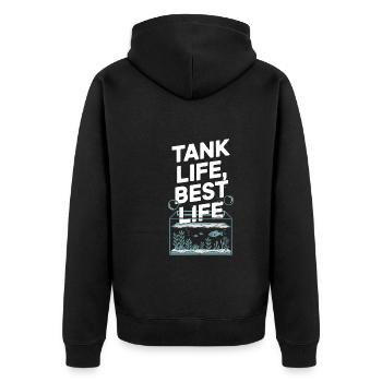 Aquascaping Enthusiast Underwater Gardening - Unisex Premium Organic Zip Hoodie - black - Back - Nico (187cm)
