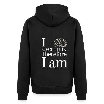 Introversion Style alternatif Émotionnel - Veste à capuche bio Premium Unisexe - noir - Dos - Nico (187cm)
