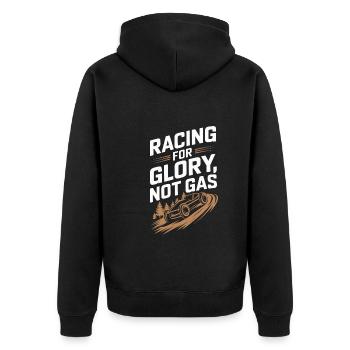 Boîte à savon alimentée par gravité Soap Box Racing Adventure pour le bricolage - Veste à capuche bio Premium Unisexe - noir - Dos - Nico (187cm)