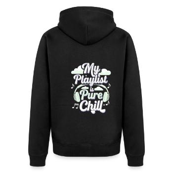 Chill Vibes Amateur de musique décontractée Relaxante - Veste à capuche bio Premium Unisexe - noir - Dos - Nico (187cm)