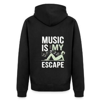 Chill Vibes Amateur de musique décontractée Relaxante - Veste à capuche bio Premium Unisexe - noir - Dos - Nico (187cm)