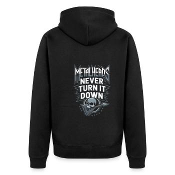 Metalhead's Ultimate Thrash Metal Playlist Vibes - Unisex Premium Organic Zip Hoodie - black - Back - Nico (187cm)