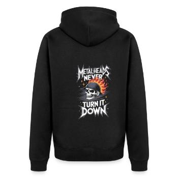 Metalhead's Ultimate Thrash Metal Playlist Vibes - Unisex Premium Organic Zip Hoodie - black - Back - Nico (187cm)