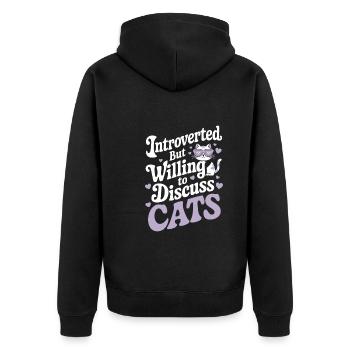 Emo Vibes and Emotional Punk Aesthetic for the - Unisex Premium Bio Zip Hoodie - Schwarz - Hinten - Nico (187cm)