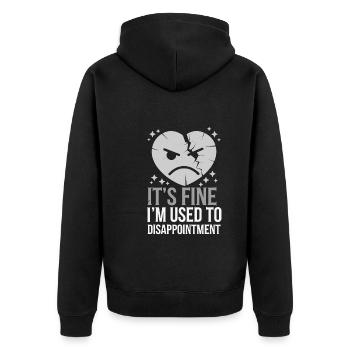 Emo Vibes and Emotional Punk Aesthetic for the - Unisex Premium Bio Zip Hoodie - Schwarz - Hinten - Nico (187cm)