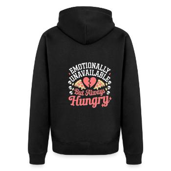 Emo Vibes and Emotional Punk Aesthetic for the - Unisex Premium Bio Zip Hoodie - Schwarz - Hinten - Nico (187cm)