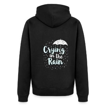 Emo Vibes and Emotional Punk Aesthetic for the - Unisex Premium Bio Zip Hoodie - Schwarz - Hinten - Nico (187cm)