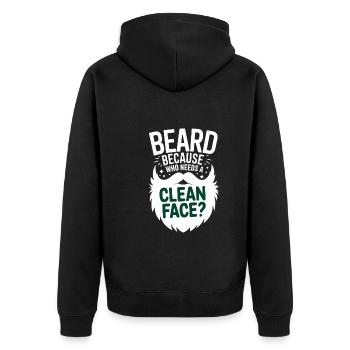 Humour drôle pour la barbe pour les passionnés et les amoureux de la barbe - Veste à capuche bio Premium Unisexe - noir - Dos - Nico (187cm)