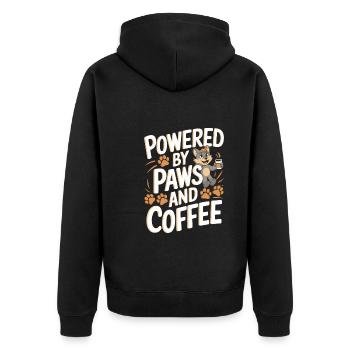 Furry Fandom Enthusiast Cosplay Fun and Fursuiting - Unisex Premium Organic Zip Hoodie - black - Back - Nico (187cm)