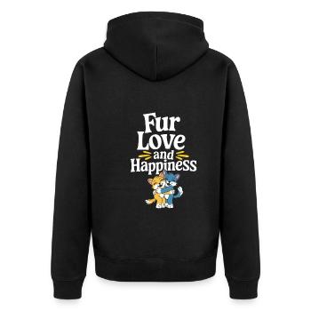 Furry Fandom Enthusiast Cosplay Fun and Fursuiting - Unisex Premium Organic Zip Hoodie - black - Back - Nico (187cm)