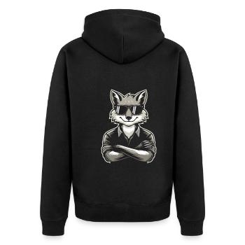Furry Fandom Enthusiast Cosplay Fun and Fursuiting - Unisex Premium Organic Zip Hoodie - black - Back - Nico (187cm)
