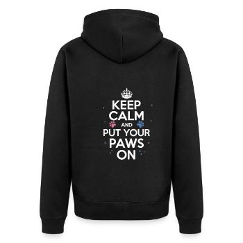 Furry Fandom Enthusiast Cosplay Fun and Fursuiting - Unisex Premium Organic Zip Hoodie - black - Back - Nico (187cm)