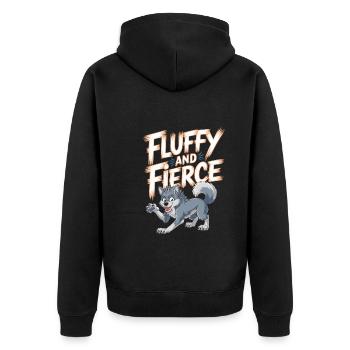 Furry Fandom Enthousiaste Cosplay Fun et Fursuiting - Veste à capuche bio Premium Unisexe - noir - Dos - Nico (187cm)