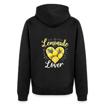 Refreshing Lemonade Vibes: Perfect for Lemonade - Unisex Premium Organic Zip Hoodie - black - Back - Nico (187cm)
