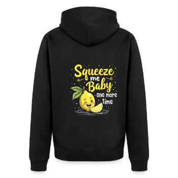 Refreshing Lemonade Vibes: Perfect for Lemonade - Unisex Premium Bio Zip Hoodie - Schwarz - Hinten - Nico (187cm)