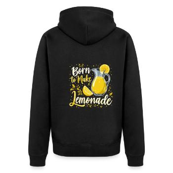 Refreshing Lemonade Vibes: Perfect for Lemonade - Unisex Premium Organic Zip Hoodie - black - Back - Nico (187cm)