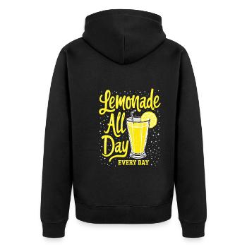 Refreshing Lemonade Vibes: Perfect for Lemonade - Unisex Premium Organic Zip Hoodie - black - Back - Nico (187cm)