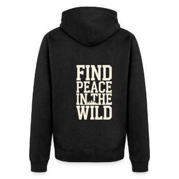 Nature Healing and Wellness Connection Through - Unisex Premium Organic Zip Hoodie - black - Back - Nico (187cm)