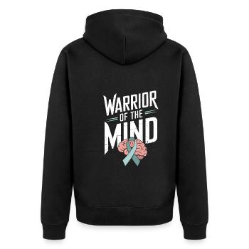Honor Veterans Day with Patriotism and Military - Unisex Premium Bio Zip Hoodie - Schwarz - Hinten - Nico (187cm)