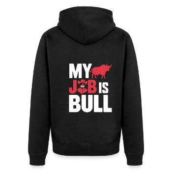 Rodeo Clown Entertainer Bull Riding And Rodeo - Unisex Premium Bio Zip Hoodie - Schwarz - Hinten - Nico (187cm)