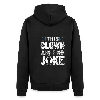 Rodeo Clown Entertainer Bull Riding And Rodeo - Unisex Premium Bio Zip Hoodie - Schwarz - Hinten - Nico (187cm)