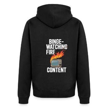 Binge Watching Marathon pour les fans de séries et de films - Veste à capuche bio Premium Unisexe - noir - Dos - Nico (187cm)