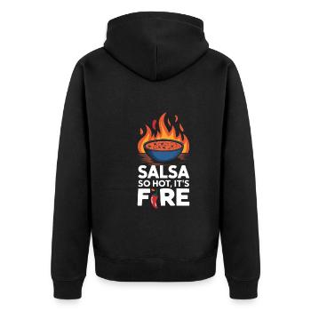 Salsa Lover Fiesta Mexican Cuisine Freshness - Unisex Premium Organic Zip Hoodie - black - Back - Nico (187cm)