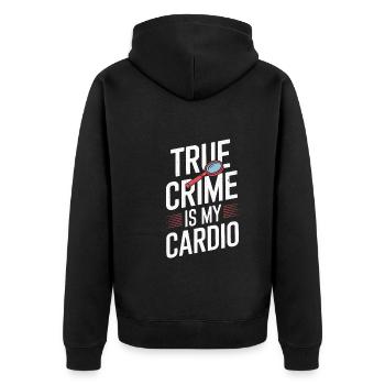Fan de true crime pour les amateurs de séries policières et - Veste à capuche bio Premium Unisexe - noir - Dos - Nico (187cm)