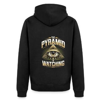 Conspiration mondiale du Nouvel Ordre Mondial - Veste à capuche bio Premium Unisexe - noir - Dos - Nico (187cm)