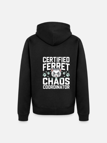 Ferret Owner, Ferret Lover, Sweets - Unisex Premium Organic Zip Hoodie - black