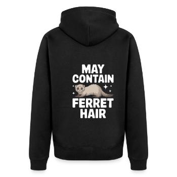 Propriétaire de furet, Amateur de furets, Bonbons - Veste à capuche bio Premium Unisexe - noir - Dos - Nico (187cm)