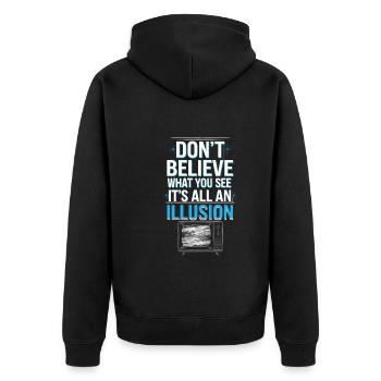 Conspiration de contrôle mental Mk-Ultra et gouvernement - Veste à capuche bio Premium Unisexe - noir - Dos - Nico (187cm)