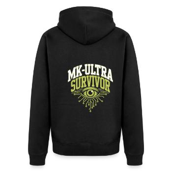 Conspiration de contrôle mental Mk-Ultra et gouvernement - Veste à capuche bio Premium Unisexe - noir - Dos - Nico (187cm)