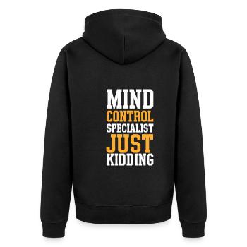 Conspiration de contrôle mental Mk-Ultra et gouvernement - Veste à capuche bio Premium Unisexe - noir - Dos - Nico (187cm)