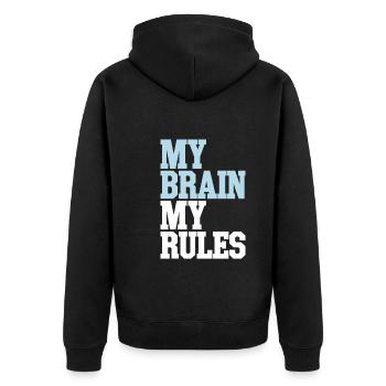 Conspiration de contrôle mental Mk-Ultra et gouvernement - Veste à capuche bio Premium Unisexe - noir - Dos - Nico (187cm)