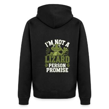 Lézard Peuple Reptile Conspiration Et Secret - Veste à capuche bio Premium Unisexe - noir - Dos - Nico (187cm)
