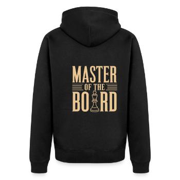 Chess Revival Movement Chess Lover Strategic - Unisex Premium Organic Zip Hoodie - black - Back - Nico (187cm)