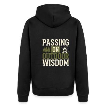 Scout Guide Camping Adventure Boy Girl Scout - Unisex Premium Organic Zip Hoodie - black - Back - Nico (187cm)