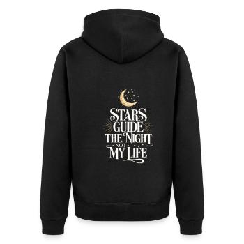 Sceptique de l’astrologie : pensée critique - Veste à capuche bio Premium Unisexe - noir - Dos - Nico (187cm)