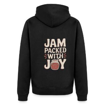 Preserving homemade food - Unisex Premium Organic Zip Hoodie - black - Back - Nico (187cm)