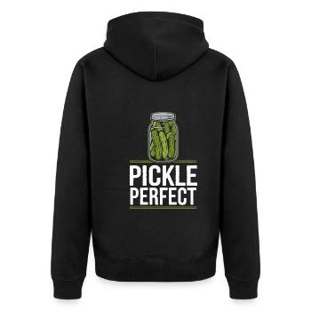 Preserving homemade food - Unisex Premium Organic Zip Hoodie - black - Back - Nico (187cm)