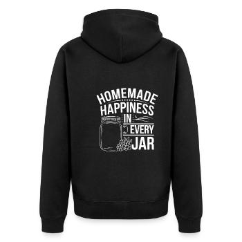 Preserving homemade food - Unisex Premium Organic Zip Hoodie - black - Back - Nico (187cm)