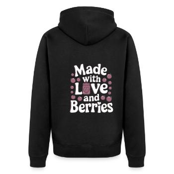 Preserving homemade food - Unisex Premium Organic Zip Hoodie - black - Back - Nico (187cm)