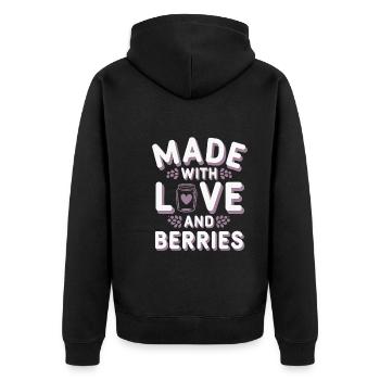 Preserving homemade food - Unisex Premium Organic Zip Hoodie - black - Back - Nico (187cm)