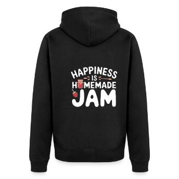 Preserving homemade food - Unisex Premium Organic Zip Hoodie - black - Back - Nico (187cm)