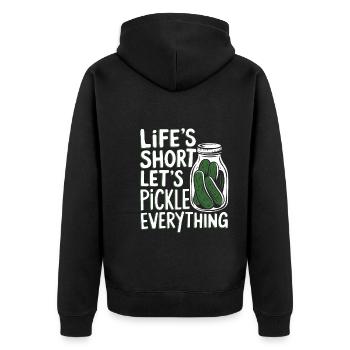 Preserving homemade food - Unisex Premium Organic Zip Hoodie - black - Back - Nico (187cm)