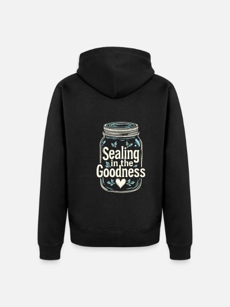 Conservation des aliments faits maison - Veste à capuche bio Premium Unisexe - noir
