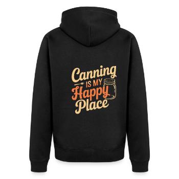 Preserving homemade food - Unisex Premium Organic Zip Hoodie - black - Back - Nico (187cm)